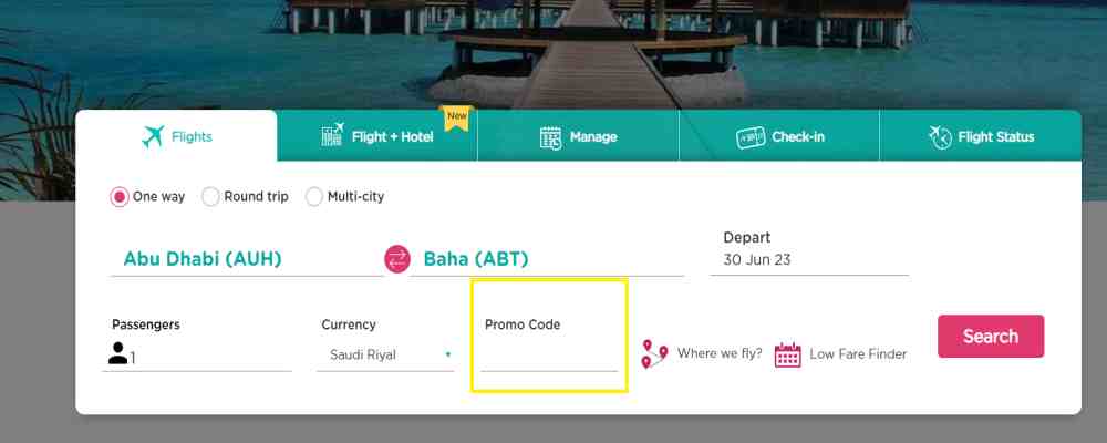 Flynas How to use code